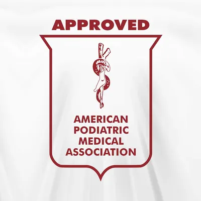 Communicates that the product has been officially approved by the American Podiatric Medical Association, providing medical credibility and reassuring shoppers about the product's safety and…