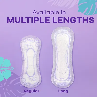 Helps shoppers choose between two available product sizes (Regular and Long) by showing a clear side-by-side visual comparison of the brand's product lineup.