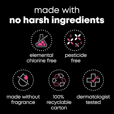 Communicates multiple safety, sustainability, and quality benefits to reassure shoppers that the product is gentle, eco-friendly, and dermatologist-approved. Highlights the product's commitment to…