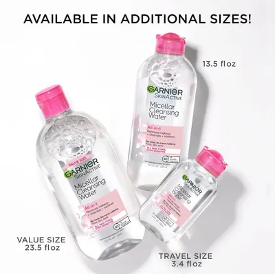 Shows shoppers the different size options available for the same product, helping them choose the right size for their needs (travel, value, or standard).