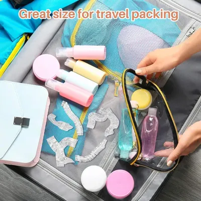 Communicates that the product is perfectly sized for travel packing, reassuring shoppers that it's convenient and portable for trips.
