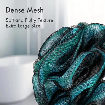 Highlights the product's dense mesh construction and soft, fluffy texture in an extra-large size to communicate quality and comfort to the shopper.