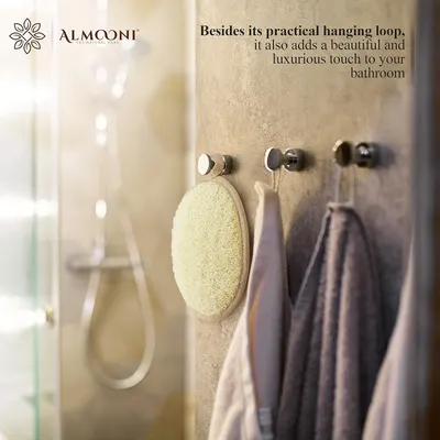 Communicates that the product's hanging loop is both functional and aesthetically pleasing, adding a luxurious touch to the bathroom.