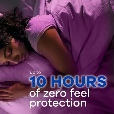 Communicates the product's long-lasting protection capability, reassuring shoppers that they can stay protected for up to 10 hours without reapplication. Highlights the comfort benefit of the…