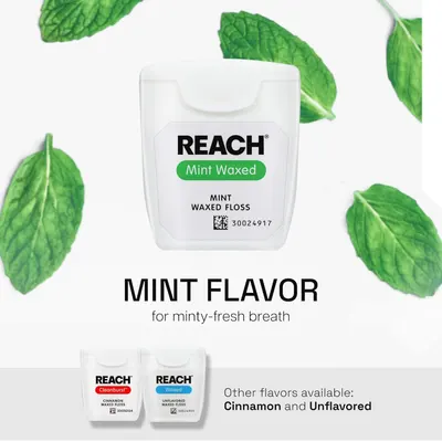 Showcases the brand's product lineup by highlighting the mint flavor variant and informing shoppers that other flavor options (Cinnamon and Unflavored) are available.
