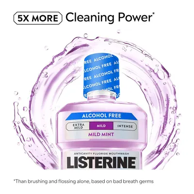 Communicates a quantifiable performance claim to show the product's superior cleaning effectiveness compared to brushing and flossing alone.