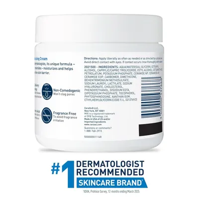 Communicates professional endorsement and credibility by highlighting that the brand is the #1 dermatologist recommended skincare brand, building trust with shoppers.