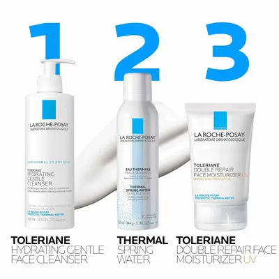 Demonstrates a simple three-step skincare regimen using La Roche-Posay products, guiding shoppers through the proper sequence of cleanse, tone, and moisturize to achieve optimal results. Showcases…