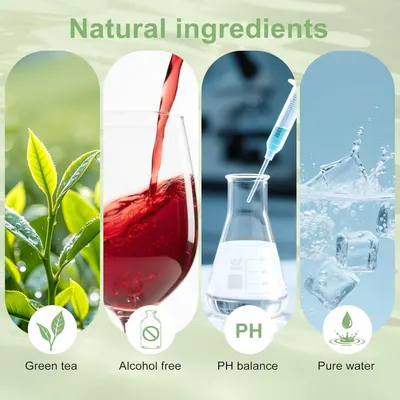 Communicates that the product is formulated with multiple natural, safe, and gentle ingredients to reassure shoppers about product quality and safety.