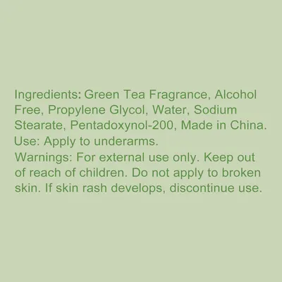 Provides clear usage instructions and safety warnings to educate shoppers on how to properly apply the product to underarms and what precautions to take.