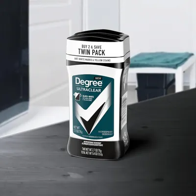 Communicates that the customer receives two deodorant sticks in one purchase, emphasizing value and convenience with the 'Buy 2 & Save' messaging.