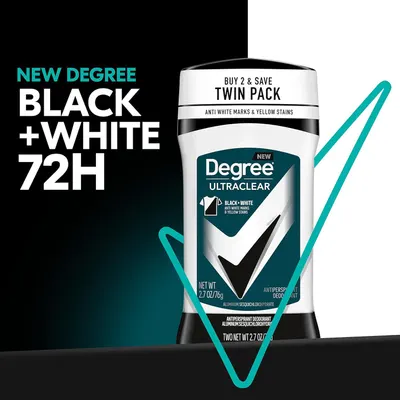 Communicates the key benefit of 72-hour long-lasting protection against white marks and yellow stains, emphasizing the product's effectiveness for black and white clothing.