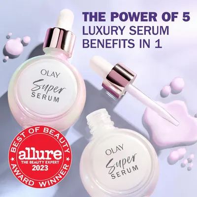 Communicates third-party credibility and prestige by showcasing the product's recognition from Allure magazine, reassuring shoppers of its quality and effectiveness. Highlights the multi-benefit…