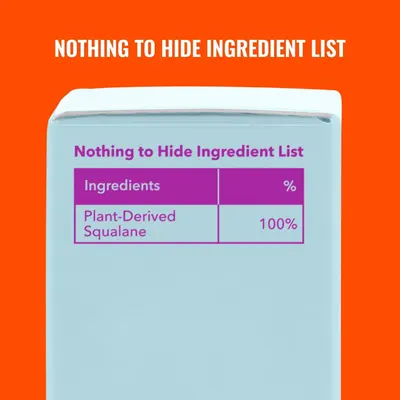 Communicates ingredient transparency and plant-based formulation to reassure shoppers about product safety and natural composition. Highlights the brand's commitment to transparency by showing the…