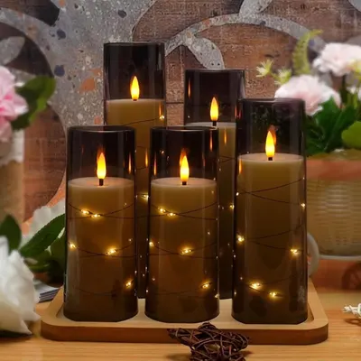 Showcases the product in a real-world home setting to help shoppers visualize how the candles create ambiance and fit into their decor.
