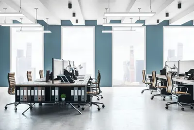 Demonstrates the product in a professional office setting to help shoppers visualize how it fits into a real-world workspace and conveys a premium, contemporary aesthetic.