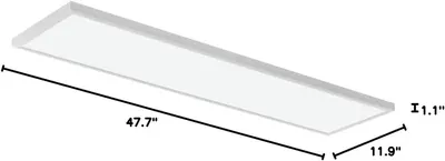 Communicates the exact physical dimensions of the product (47.7" x 11.9" x 1.1") to help shoppers understand the size and ensure it fits their space.