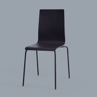 Provides a clear, unobstructed view of the chair's design and form on a neutral background for catalog presentation.