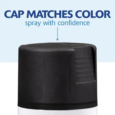 Communicates that the spray cap matches the product color, allowing shoppers to spray with confidence and know exactly what color they are applying.