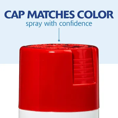 Reassures shoppers that the spray cap matches the product color, allowing them to spray with confidence and avoid color confusion.