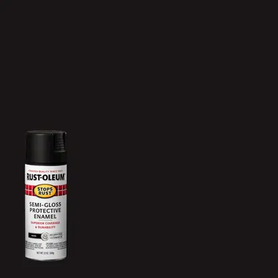 Displays the Rust-Oleum spray paint can in a clean, catalog-style format to show the product packaging and branding clearly without distractions.