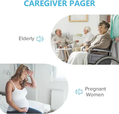 Demonstrates that the caregiver pager system serves multiple distinct user groups and use cases, showing its versatility for both elderly care and pregnant women monitoring.