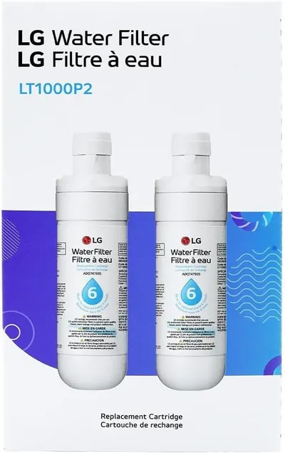 Shows the customer that they receive two replacement water filter cartridges in this purchase, clearly displaying what's included in the package.