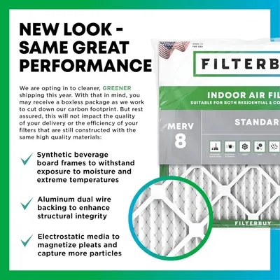 Communicates multiple product features and materials that ensure quality and performance while highlighting the brand's commitment to greener, more sustainable shipping practices.