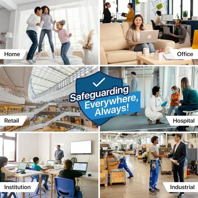 Demonstrates that the product provides safeguarding protection across multiple real-world environments and use cases, reassuring shoppers of its broad applicability and versatility.