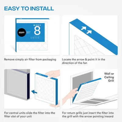 Demonstrates the step-by-step installation process for the air filter to reassure shoppers that setup is simple and straightforward.