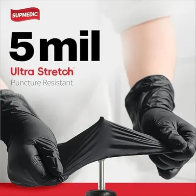 Demonstrates the glove's exceptional stretchability and puncture resistance to reassure buyers of durability and flexibility for demanding tasks.