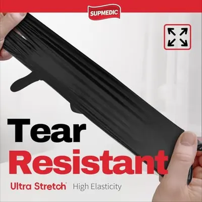 Demonstrates the product's tear-resistant and ultra-stretch properties to reassure shoppers of its durability and flexibility under stress.