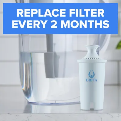 Instructs shoppers on the recommended maintenance schedule for the water filter, ensuring optimal performance and water quality by replacing the filter every 2 months.