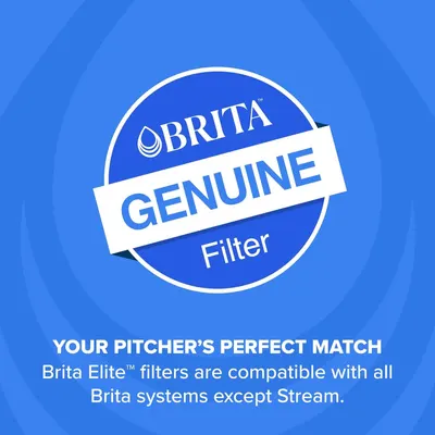 Communicates which Brita pitcher systems the genuine filter is compatible with, reassuring shoppers about product fit and authenticity.