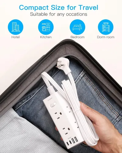 Demonstrates the product's versatility by showing it can be used in multiple locations (hotel, kitchen, bedroom, dorm room), emphasizing its compact, travel-friendly design for various occasions.…