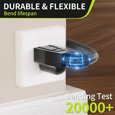 Communicates the product's exceptional durability and flexibility by highlighting that it has passed 20,000+ bending tests, reassuring shoppers of its long-lasting quality and resistance to wear.…