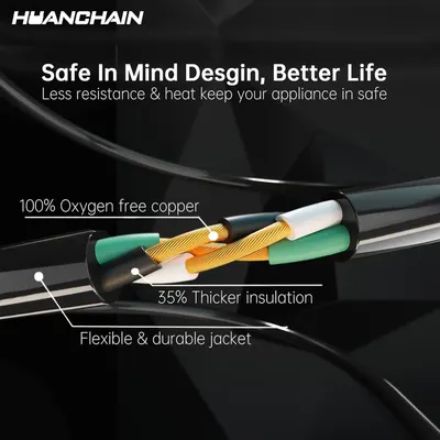 Breaks down the internal construction of the cable to demonstrate superior materials and safety features, reassuring shoppers of quality and durability. Communicates that the cable's design…