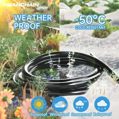 Communicates the product's comprehensive weather resistance across multiple extreme conditions, reassuring shoppers that it will perform reliably in sun, wind, snow, rain, and temperatures as low as…