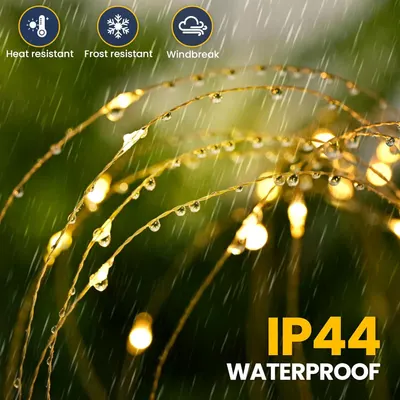 Communicates multiple weather-resistant features to reassure shoppers that the product can withstand extreme outdoor conditions including heat, frost, wind, and water.