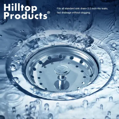 Communicates that the sink drain fits all standard drains under 3.5 inches and provides leak-free, fast drainage without clogging, reassuring shoppers of compatibility and performance. Establishes…