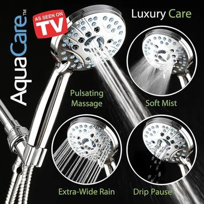 Builds credibility and trust by showing the product has been featured on television, leveraging media exposure as social proof. Showcases four distinct spray settings to demonstrate the product's…