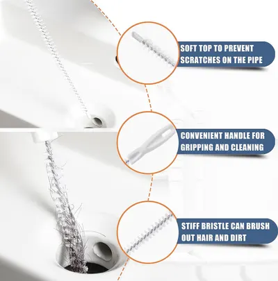 Breaks down the physical components of the pipe cleaning brush to show shoppers the specific design features that make it effective and safe for cleaning pipes. Highlights three distinct benefits of…