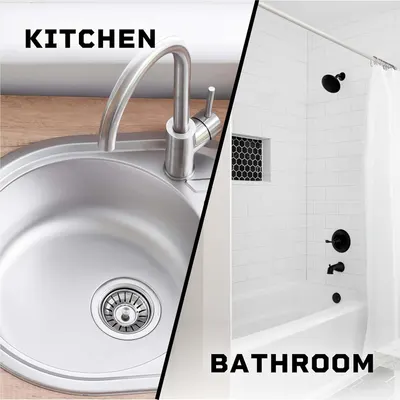 Demonstrates the product's versatility by showing it can be used in multiple environments—both kitchen and bathroom settings—to reassure shoppers of its wide applicability.