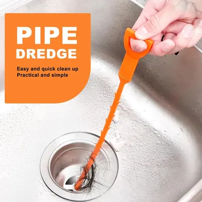 Demonstrates how to use the pipe dredge tool to clean drains, emphasizing the ease and simplicity of the cleaning process. Highlights the product's ease of use and practical design for quick drain…