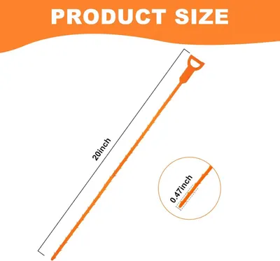Communicates the exact physical dimensions of the product (20 inches length, 0.47 inch width) to help shoppers understand its size before purchase.