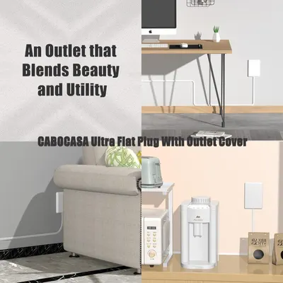 Demonstrates the product's versatility by showing it in multiple real-world settings (office desk and living room), emphasizing how it blends beauty and utility across different home environments.…