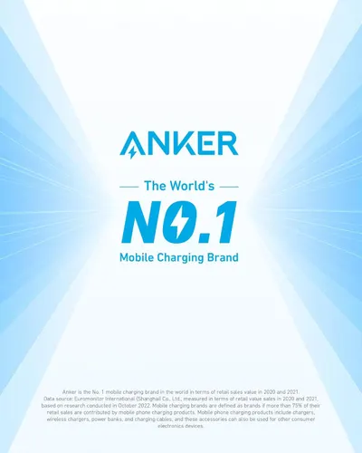 Establishes Anker as the world's number one mobile charging brand to build trust and credibility with shoppers through market leadership positioning.
