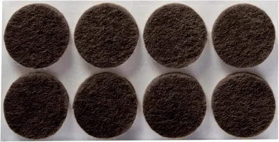 Shows the customer exactly what they receive in the package—multiple circular felt pads—to communicate quantity and value.