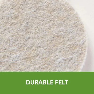 Highlights the product's durable felt construction to reassure shoppers of its quality and longevity.