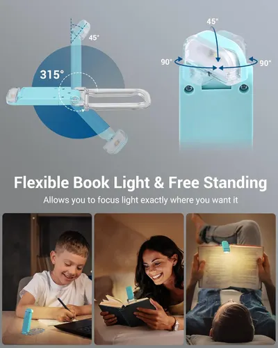 Demonstrates the product's physical flexibility and adjustability by showing the range of motion (315°, 45°, 90°) and how the light can be positioned exactly where needed. Shows the product being…